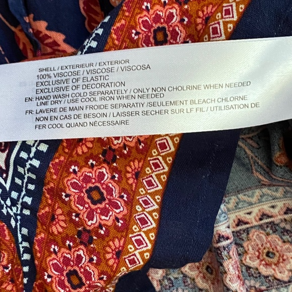 Band of Gypsies Off-Shoulder Drawstring Tassel Waist Boho Floral Romper Size S - Picture 4 of 9